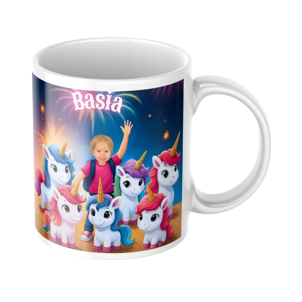 kubek noc jednorożców ze zdjęciem