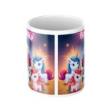 kubek z jednorożcami i zdjęciem dziecka noc jednorożców