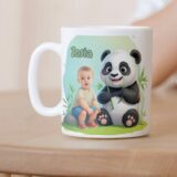 personalizowany kubek panda ze zdjęciem