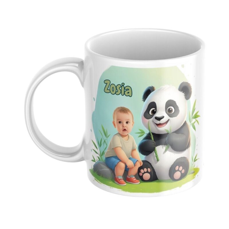 personalizowany kubek panda ze zdjęciem