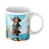 personalizowany kubek pirat ze zdjęciem dziecka w bajkowej scenerii