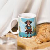 personalizowany kubek pirat ze zdjęciem dziecka w bajkowej scenerii