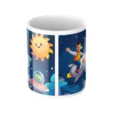 personalizowany kubek rakieta ze zdjęciem dziecka i opcjonalnym imieniem