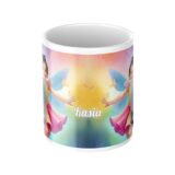 personalizowany kubek tęczowa wróżka ze zdjęciem dziecka