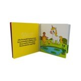 Personalizowana książeczka dla malucha Agatka i Rożek w świecie kolorów ze zdjęciem dziecka i tęczowym jednorożcem