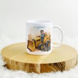 PERSONALIZOWANY KUBEK ZE ZDJECIEM PREZENT NA DZIEN CHŁOPAKA, URODZIY CZY ŚWIĘTA, CERAMICZNY LUB PLASTIKOWY BULDOŻER