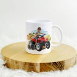 PERSONALIZOWANY KUBEK ZE ZDJECIEM QUAD 2 PREZENT NA DZIEN CHŁOPAKA, URODZIY CZY ŚWIĘTA, CERAMICZNY LUB PLASTIKOWY