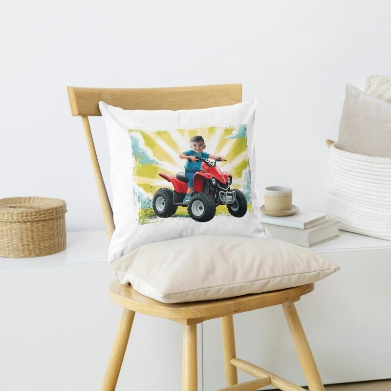 QUAD Pluszowa poduszka z nadrukiem z Twoim zdjęciem