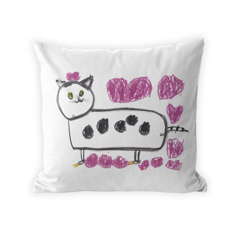 Poduszka z własnym rysunkiem dziecka – oryginalny prezent pełen emocji, który zachwyci bliskich. Idealna na każdą okazję dla babci, dziadka lub rodzica.