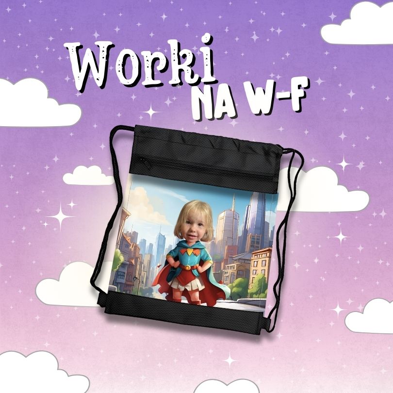 Worki na W-F z wyjątkową grafiką to nie tylko praktyczny dodatek, ale też osobisty element każdego ucznia! Solidne i pojemne, sprawdzą się zarówno w szkole, jak i na zajęciach dodatkowych. Idealne, by zabrać ze sobą swoje magiczne postacie wszędzie tam, gdzie przyda się sportowy sprzęt.