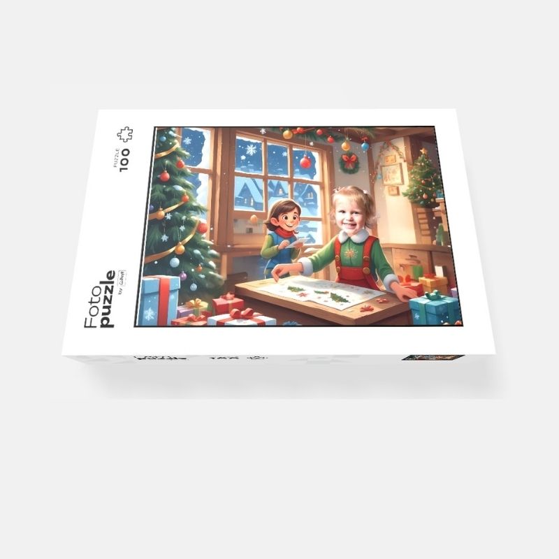 Personalizowane puzzle świąteczne dla dziewczynki 100