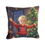Poduszka personalizowana Choinka – wyjątkowa dekoracja świąteczna, która łączy motyw choinki z personalizowanym zdjęciem. Idealny prezent na święta.