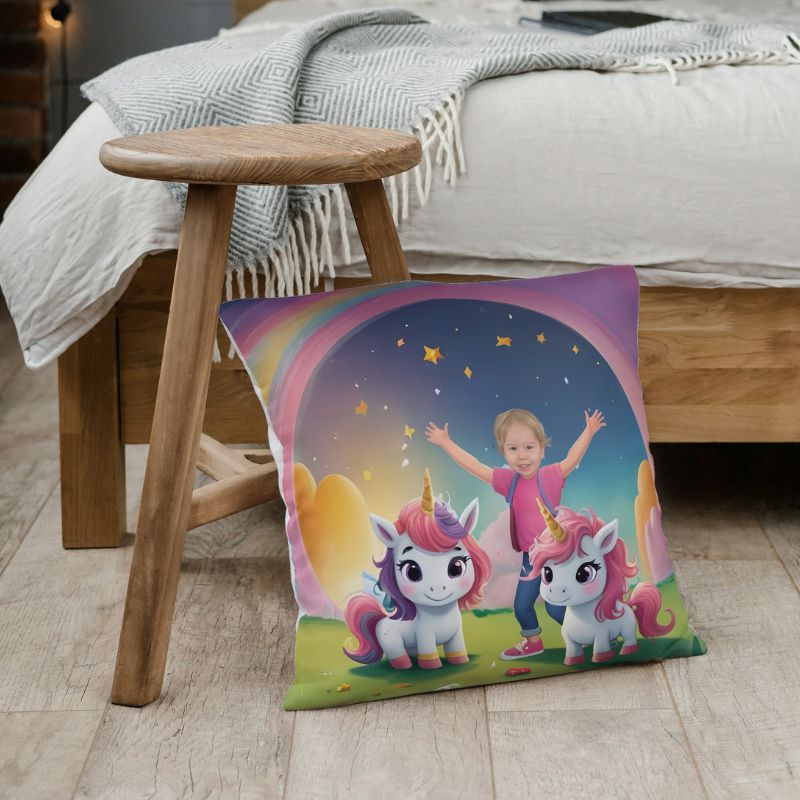 Polana Jednorożców poduszka ze zdjęciem