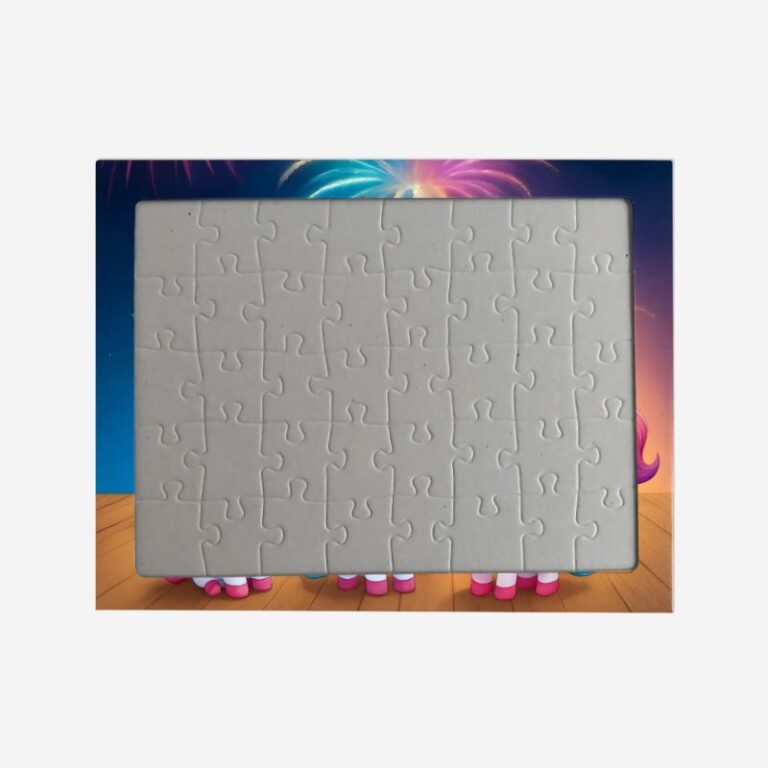 personalizowane puzzle Noc Jednorożców ze zdjęciem dziecka ramka