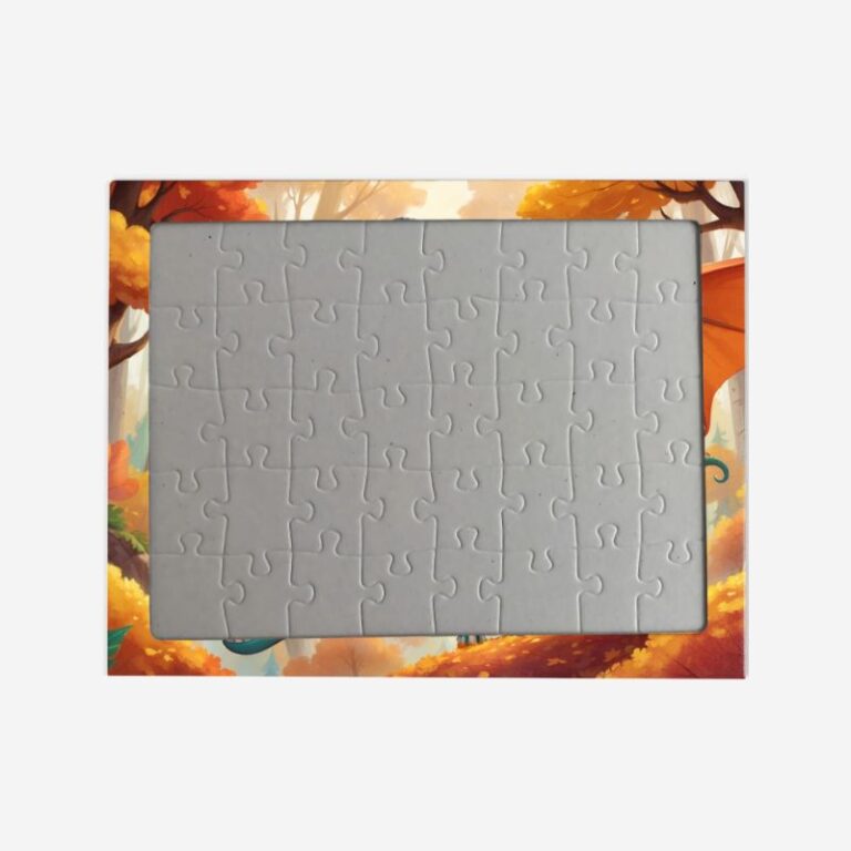 PUZZLE SMOK JESIENNEGO LASU Personalizowane puzzle z dzieckiem i smokiem w jesiennym lesie.