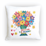 Poduszka laurka dla Dziadka kwiaty – personalizowany prezent na Dzień Dziadka