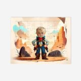 Puzzle kowboj – personalizowany prezent z Twoim zdjęciem dziecka w roli kowboja na tle dzikiego zachodu.