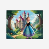 Personalizowane puzzle księżniczka i zamek z dzieckiem w roli głównej.