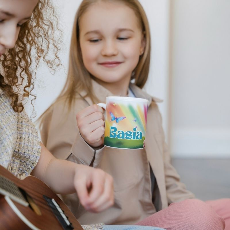 Kubek ze zdjęciem Księżniczka i motyle