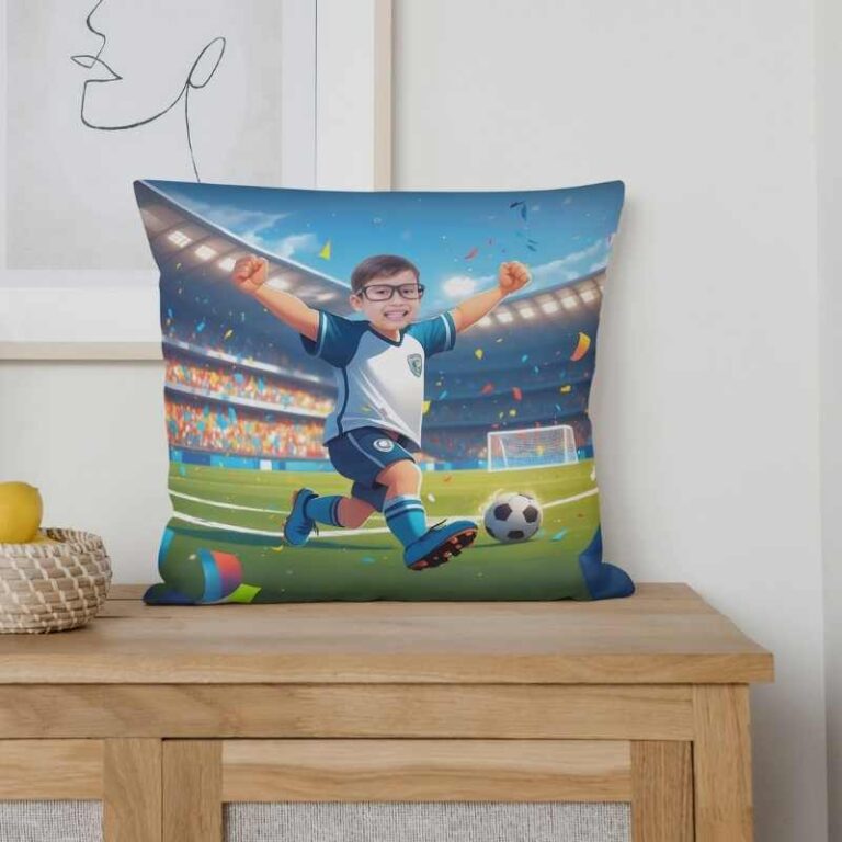 poduszka ze zdjęciem piłkarz