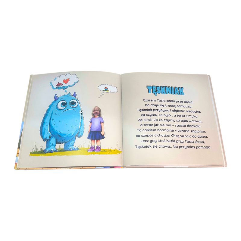 personalizowana książka o emocjach dla dziewczynki z imieniem i zdjęciem