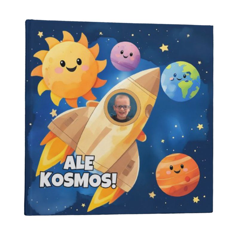 Personalizowana książka o planetach z imieniem i zdjęciem dziecka
