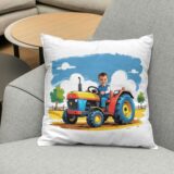 Poduszka ze zdjęciem – retro traktor z dzieckiem