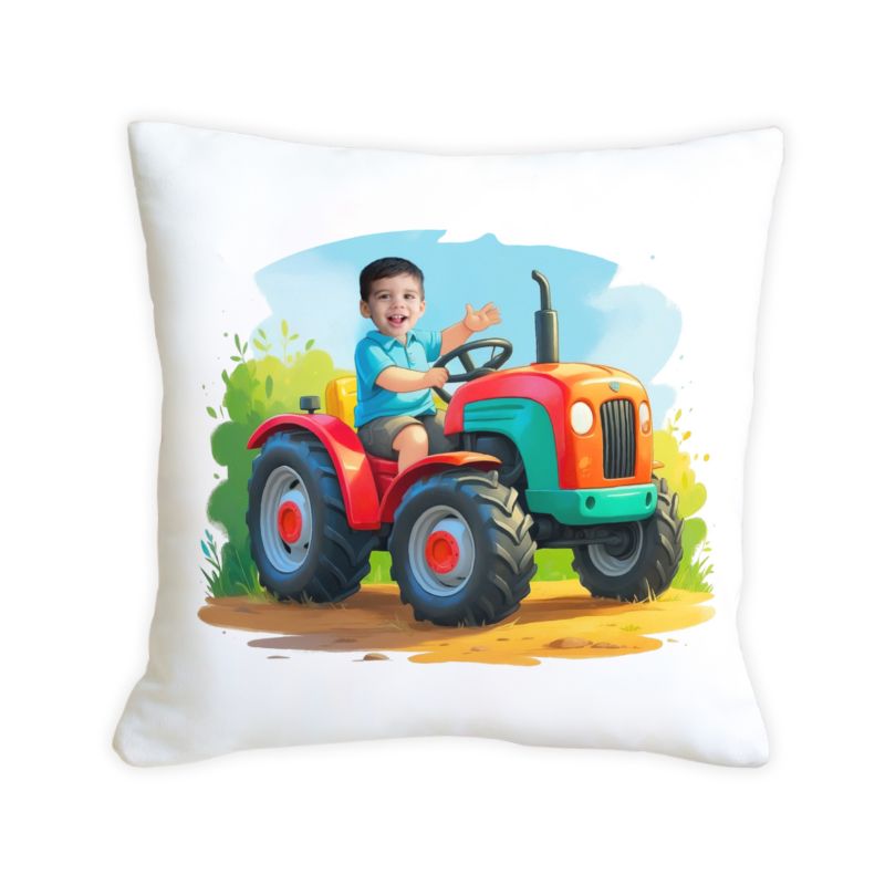 poduszka ze zdjęciem retro traktorek. Poduszka ze zdjęciem – mały retro traktorek z dzieckiem 40x40