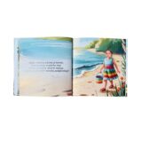 Personalizowana książka dla dziewczynki o miesiącach z kolorowymi ilustracjami i twarzą dziecka