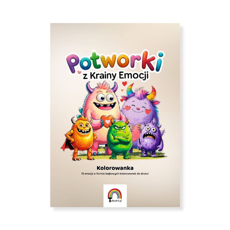 Okładka kolorowanka emocje dla dzieci