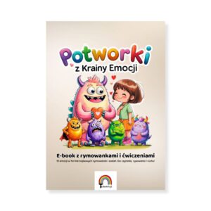 Okładka produktu – eBook o emocjach dla dziewczynki z bajkowymi potworkami