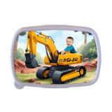 personalizowana śniadaniówka ze zdjęciem dziecka w koparce