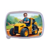 bajkowa śniadaniówka ze zdjęciem żółte auto