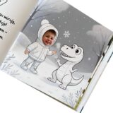 Personalizowana książka dla chłopca o kolorach z dinozaurem – dziecko bohaterem bajki