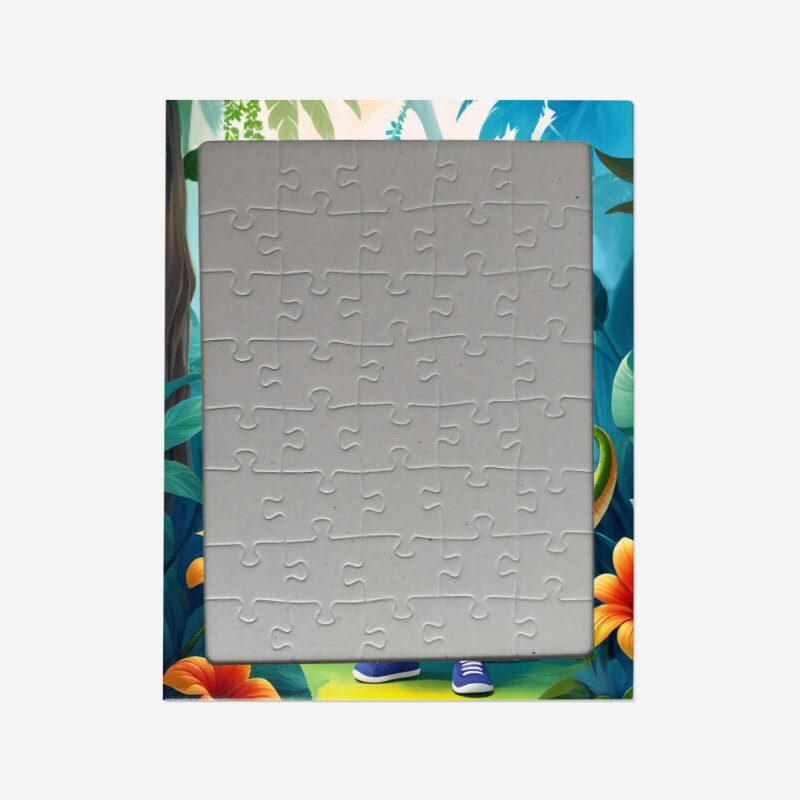 personalizowane puzzle Dinozaur Dinek ramka