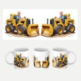 Kubek ze zdjęciem spychacz personalizowany dla dziecka