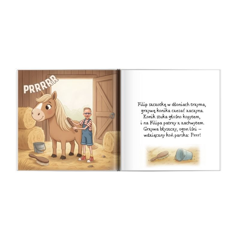 personalizowana książka o farmie ze zdjęciem dziecka